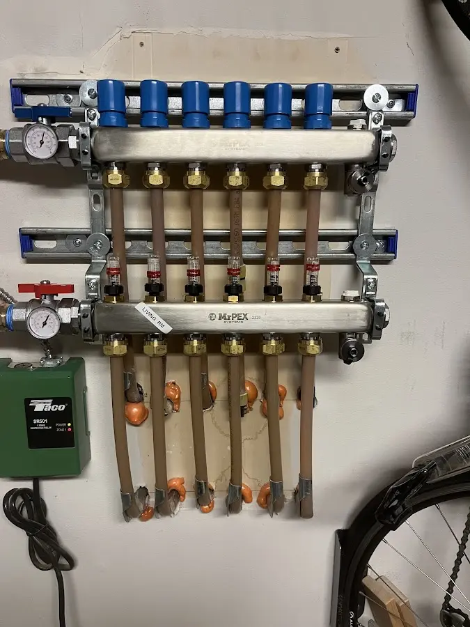 Plumber performing Leak Detection at a residential property in Easton